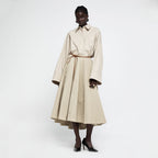 YCH PINTUCK OVERSIZE SHIRTS BEIGE (R25BL4011BE)
