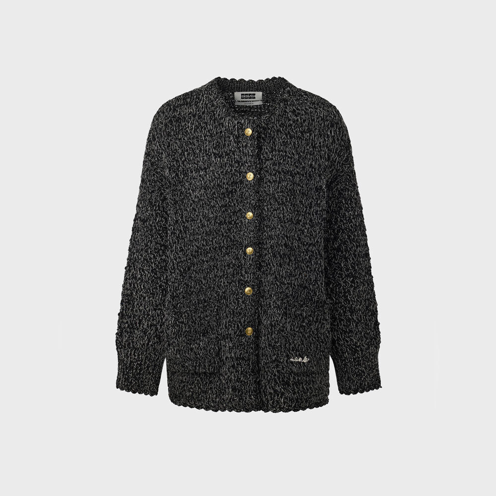 EENK Oversized Knit Cardigan - Black