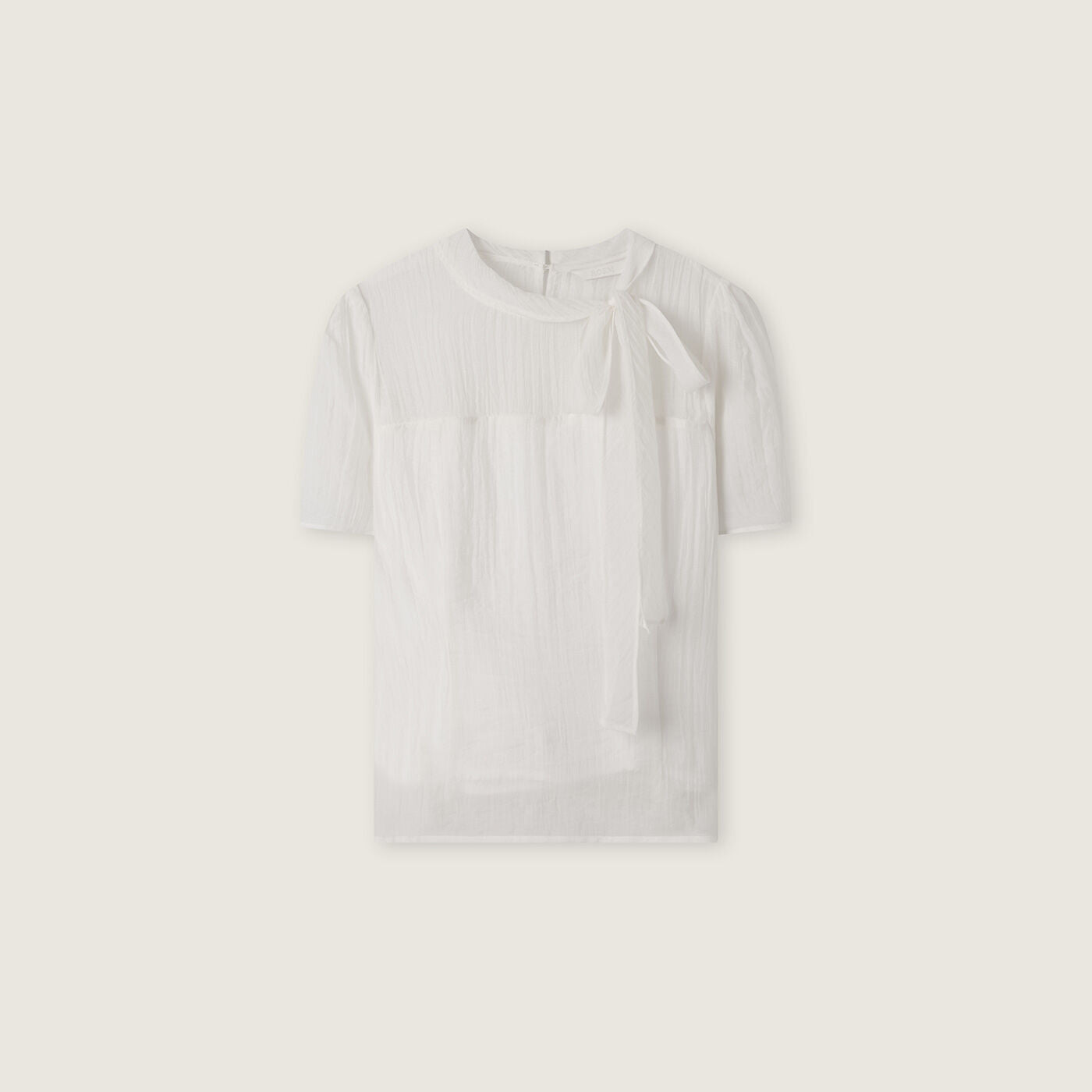 ROEM See-through ribbon tie blouse RMBLG26RT5