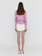 EENK EENK WOCO Folded Front Denim Shorts - Ivory