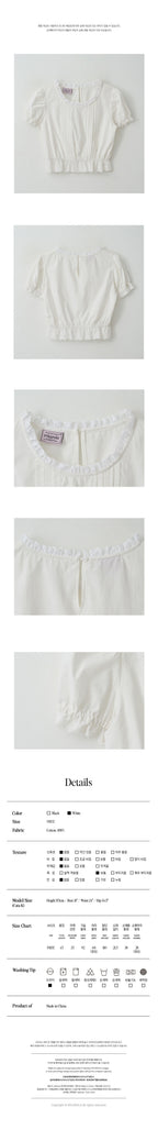 rolarola CROP LACE BLOUSE WHITE