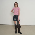 GENERAL IDEA WOMAN Soft Slim Fit T-Shirt [PINK] / WBE3L01503