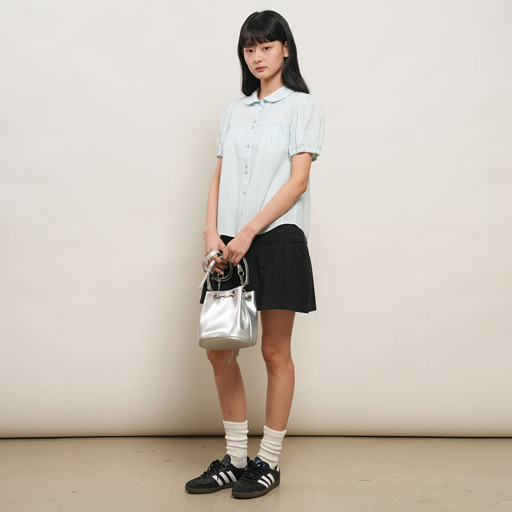 GENERAL IDEA WOMAN round collar puff blouse [SKY BLUE] / GF2LSH521