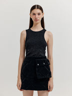 EENK EENK XEP Separable Sleeveless Jersey Top - Black