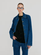 EENK ZUY Denim Utility Jacket - Blue