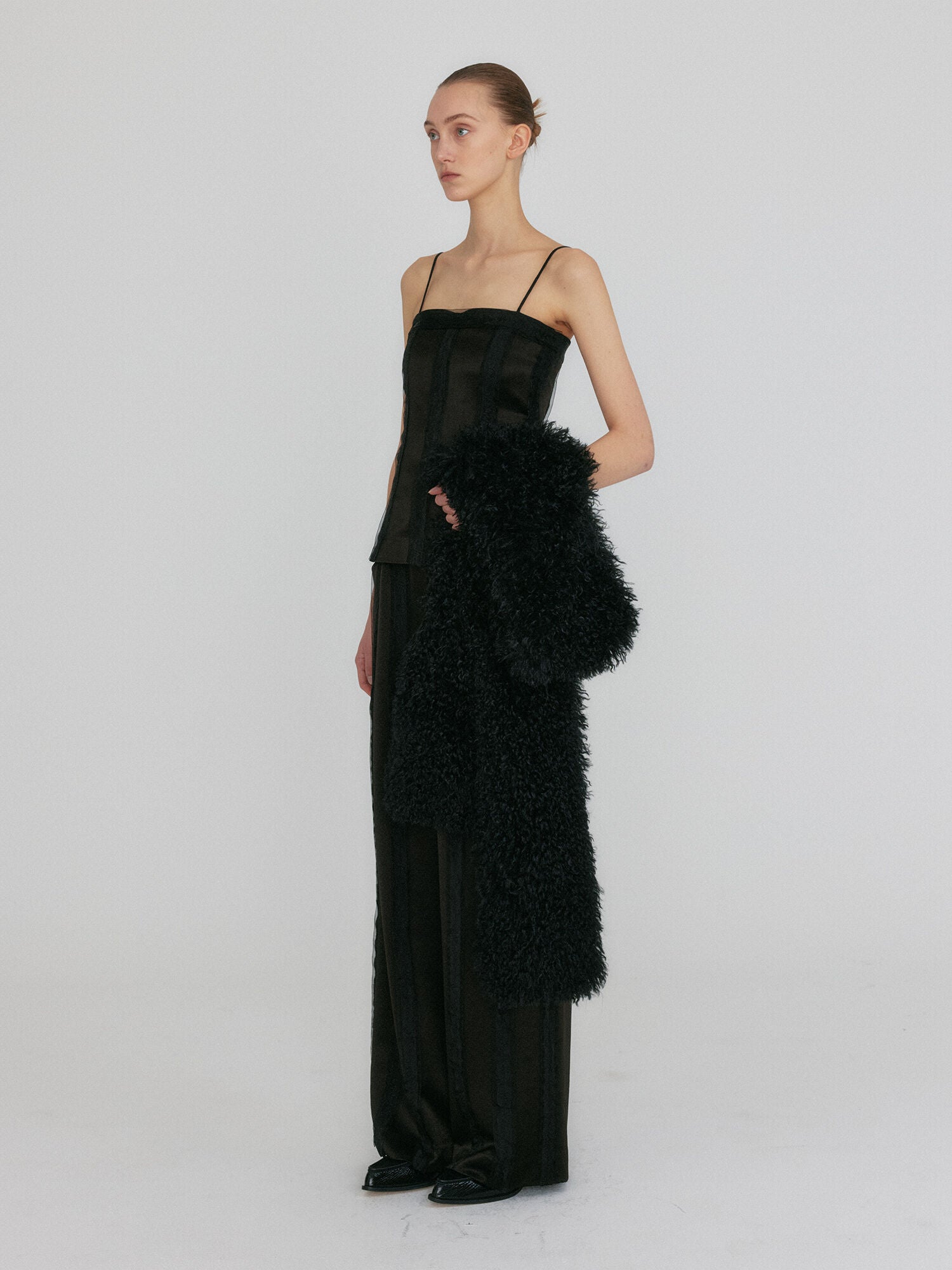 EENK ZILVINE Relaxed Stripe Pants - Black