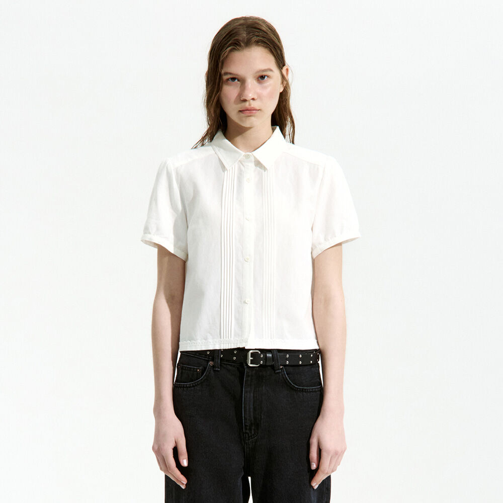 LOW CLASSIC BAMBOO LACE SHIRT_OFF WHITE_LC252BL03OW
