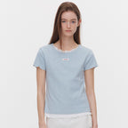 MARIECLAIRE Label punching layered short sleeve t-shirt (MAGBTS08MSB)