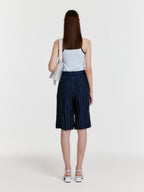EENK YOUE Contrast Halter Top - Sky Blue