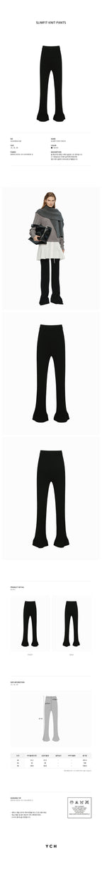 YCH SLIMFIT KNIT PANTS BLACK (W24KB9041BK)
