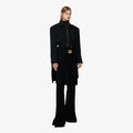 YCH ZIP-UP SLIT KNIT DRESS BLACK (F24KD8031BK)