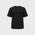 YCH ESCORT-PRINT T-SHIRT BLACK (F23TO905BK)