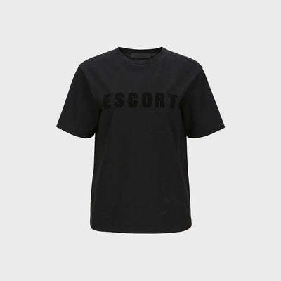 ESCORT-PRINT T-SHIRT BLACK (F23TO905BK)