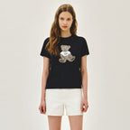 MARITHÉ+FRANҪOIS GIRBAUD W DOODLE BEAR TEE navy