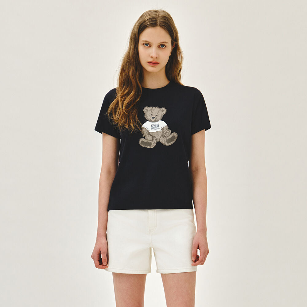 MARITHÉ+FRANҪOIS GIRBAUD W DOODLE BEAR TEE navy