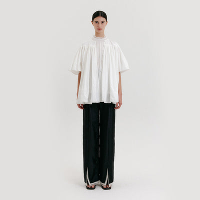 Lace Layerd Pants - Black
