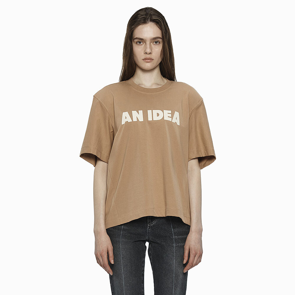 YCH AN IDEA PRINTING T-SHIRT BEIGE (W24TS11132BE)