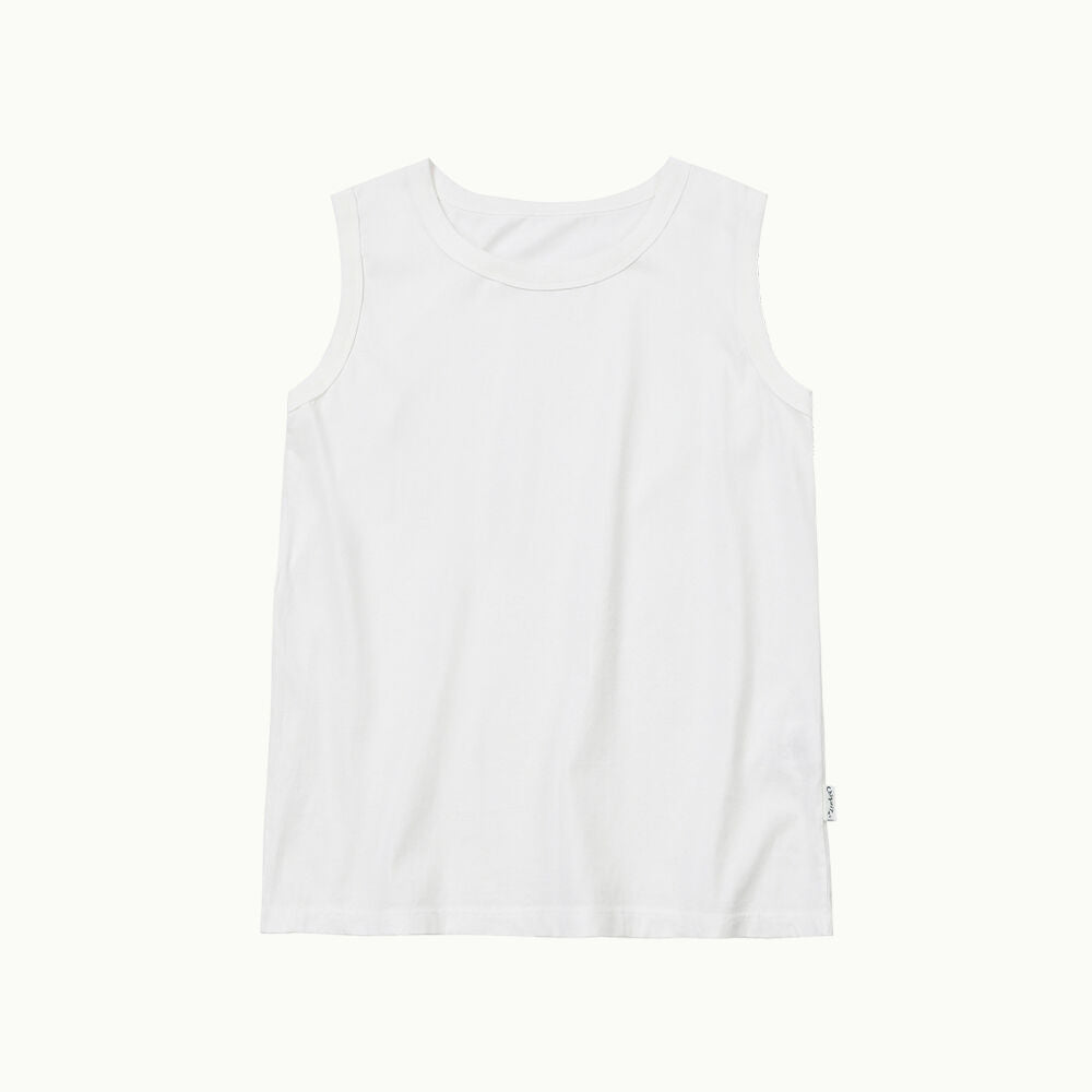 CHIQUITA 5th_Summer Cotton Basic Sleeveless T Eye 242606SIV (domestic production)