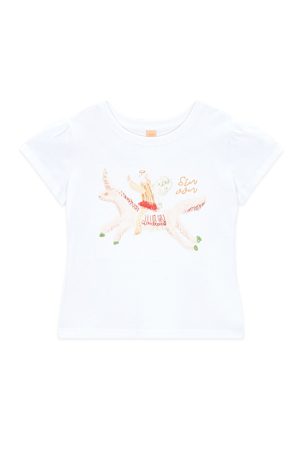 SINOON Unicorn Puff T-Shirt (White)