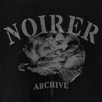 NOIRER FOR WOMEN Archive Print Crop T-Shirt (Black)
