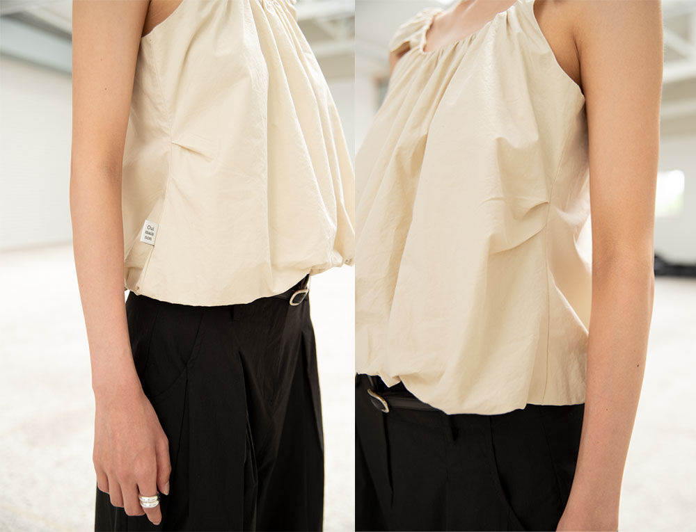 OUI MAIS NON Cloud cotton sleeveless top