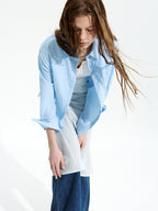 LOW CLASSIC Lc CHECKED REGULAR-FIT SHIRT_SOFT BLUE_LC252SH06B2