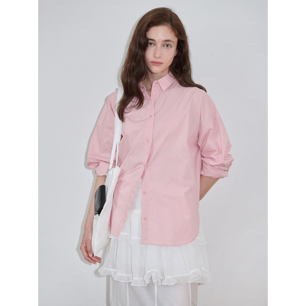 SINOON Basic Over Fit Shirt (Pink)