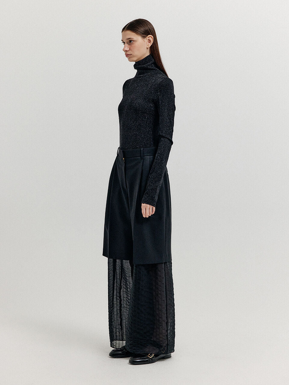 EENK EENK XAVA Turtleneck Jersey Top - Black