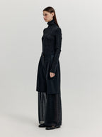 EENK EENK XAVA Turtleneck Jersey Top - Black