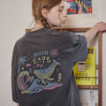 CPGN Blue wave pigment short sleeve t-shirt smoke black