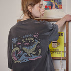 CPGN Blue wave pigment short sleeve t-shirt smoke black