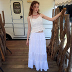 ETMON Smocked Cami Blouse, White