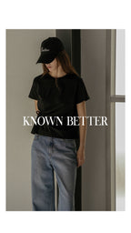 KNOWN BETTER Side tuck strap T-shirt [KNSS03TS10]_Black