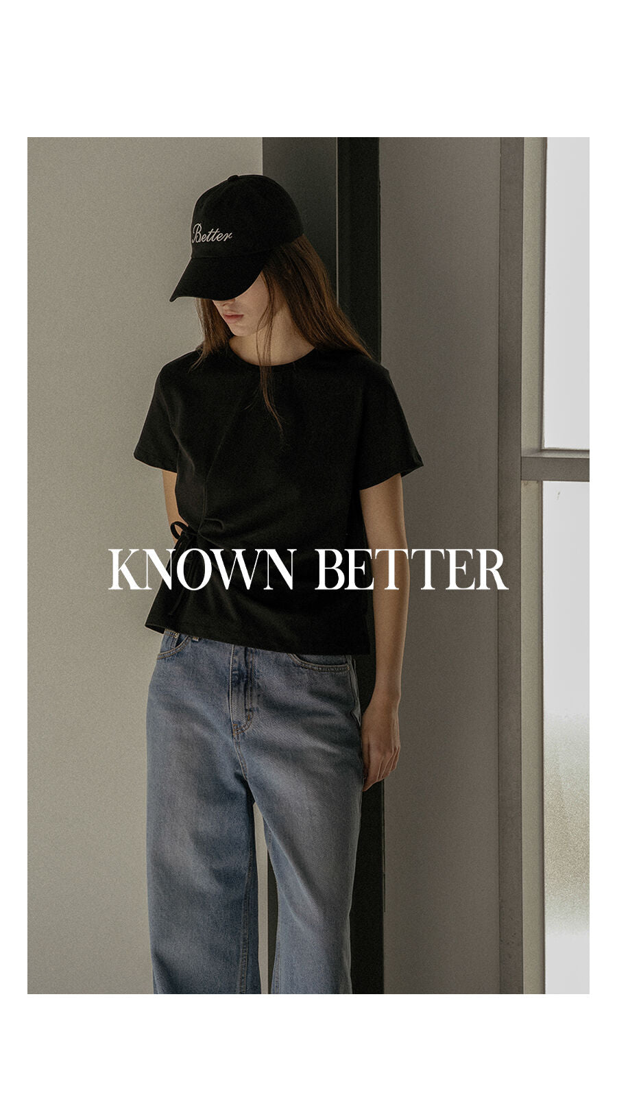KNOWN BETTER Side tuck strap T-shirt [KNSS03TS10]_Black