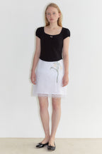 SINOON Round Shirring T-Shirt (Black)