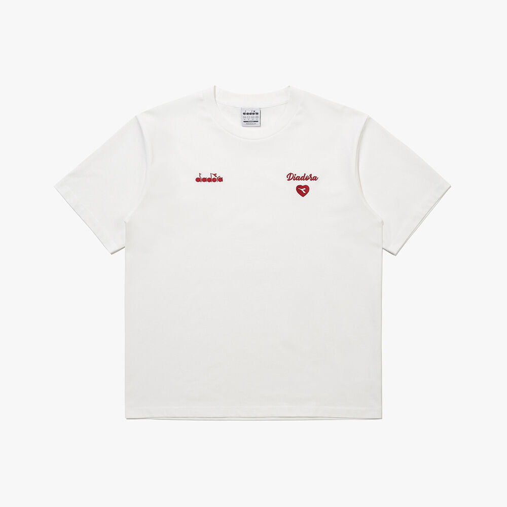 diadora Heart logo short sleeve t-shirt IVORY