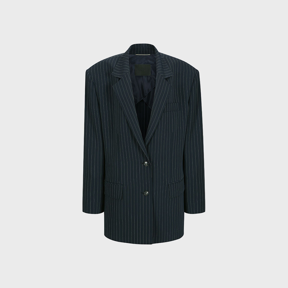 YCH SINGLE-BREASTED BLAZER NAVY (F24JK1111NV)