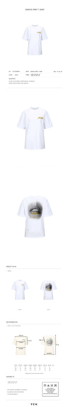 YCH GRAPHIC-PRINT T-SHIRT WHITE (F23TO909WH)