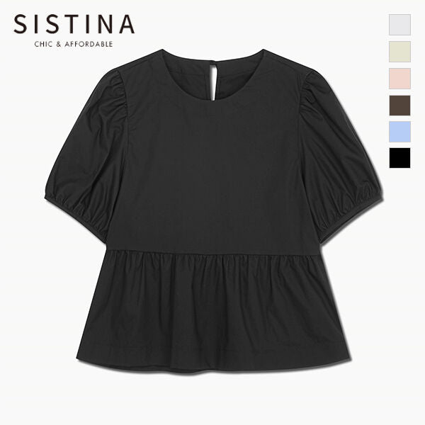 SISTINA Cotton puff sleeve blouse_AWWBLQ21010