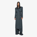 YCH DOUBLE-BREASTED WOOL-BLEND COAT GREY (F24OT0051GY)