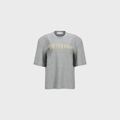 STAY STRANGER-PRINTED TSHIRT GREY (F24TO9231GY)
