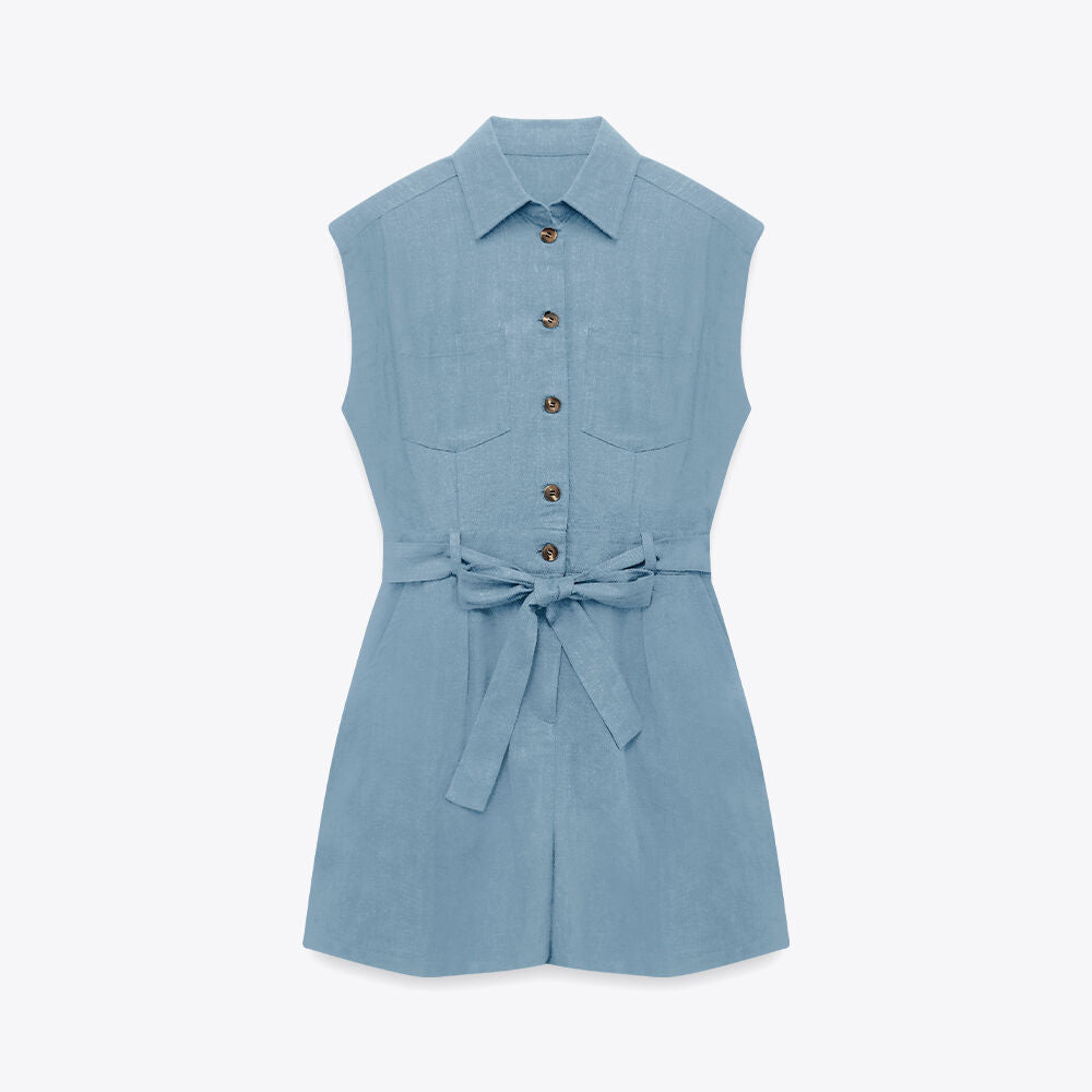 MARIECLAIRE MARIECLAIRE Jumpsuit Linen Outer Pocket
