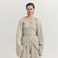 EENK EENK XILISSY Cable Knit Bolero Cardigan - Ivory