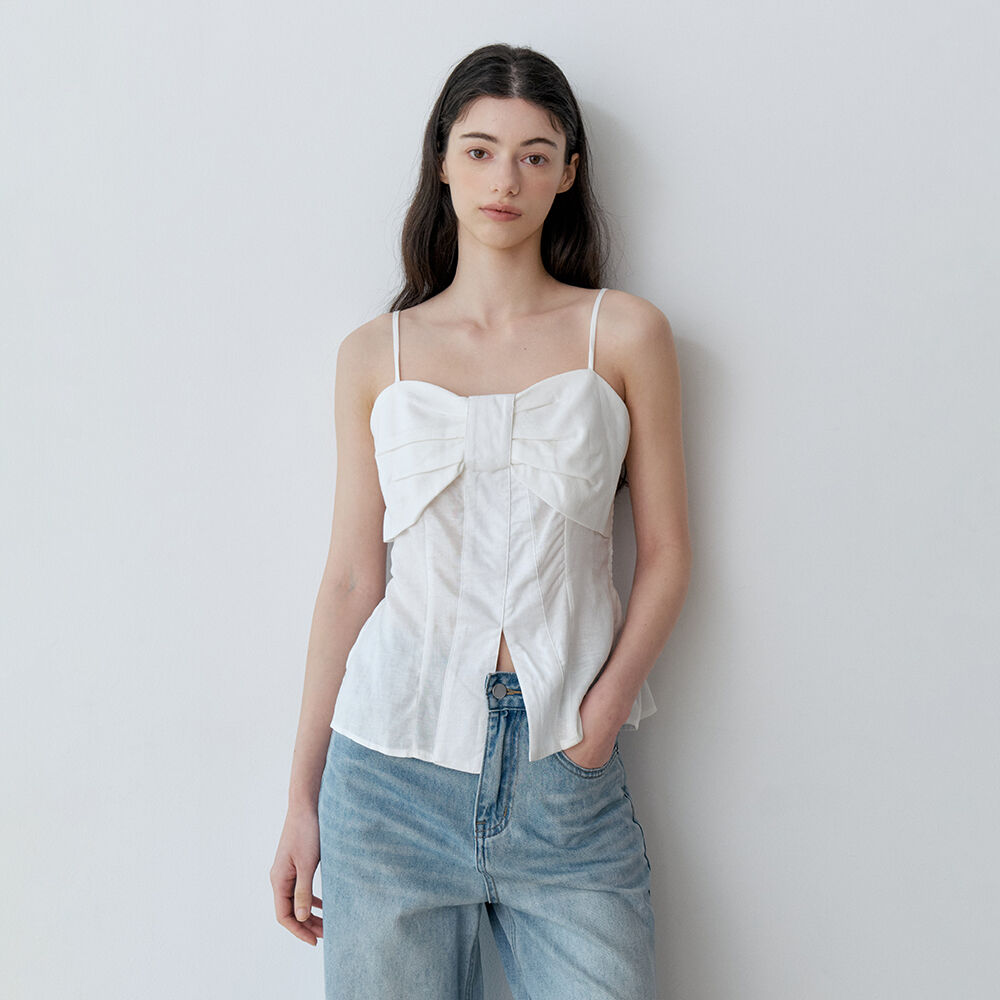 Le' Studio RIBBON STRAP BUSTIER TOP (IV)