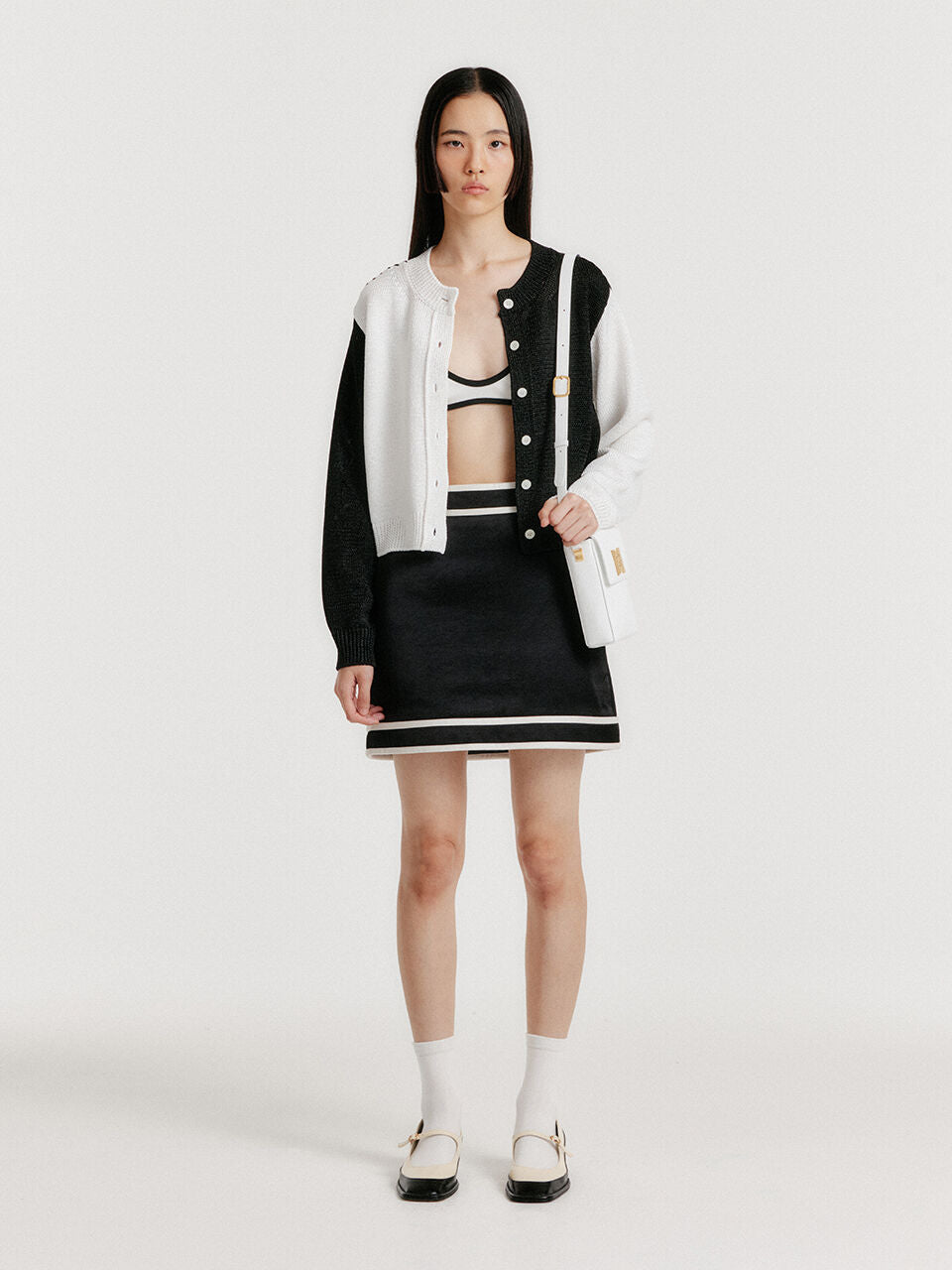 EENK YOUO Contrast Bralet - White