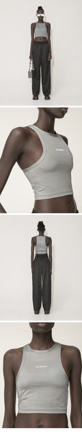 HAN KJOBENHAVN HAN KJOBENHAVN Cropped Racer Top - Gray