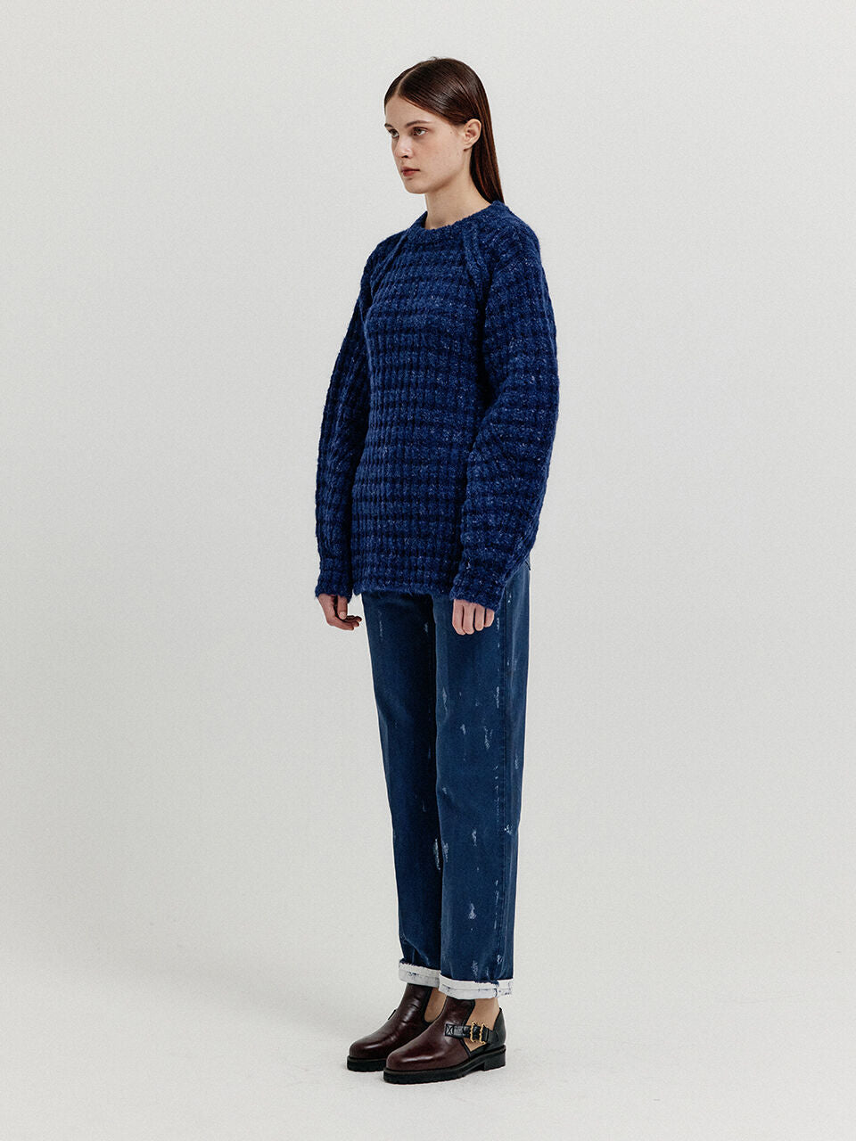 EENK EENK XAVE Open Back Knit Pullover - Navy