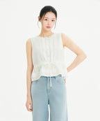 ROEM Pintuck lace tank top blouse RMBLG37R14