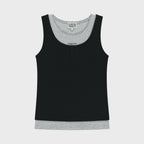 MARITHÉ+FRANҪOIS GIRBAUD W LAYERED SLEEVELESS black