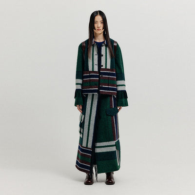 EENK XEBBY Maxi Wrap Skirt - Green Multi